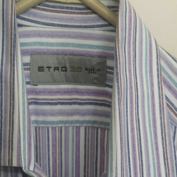 Recent Etro men's shirt sz 38 Italy cotton - Picture 5 of 5